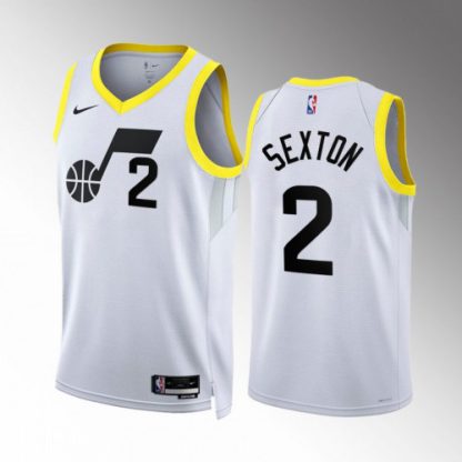 Utah Utah Jazz #2 Collin Sexton Men's Black Nike NBA 2022-23 Association Edition Jersey