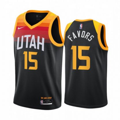Nike Utah Jazz #15 Derrick Favors Black Women's NBA Swingman 2020-21 City Edition Jersey