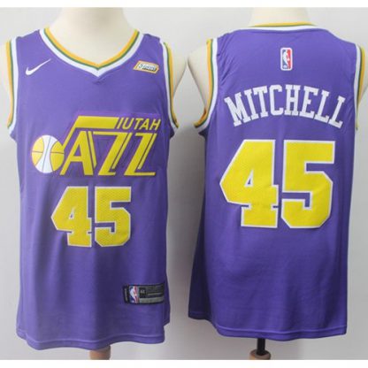 Nike Utah Jazz #45 Donovan Mitchell Purple NBA Swingman Jersey