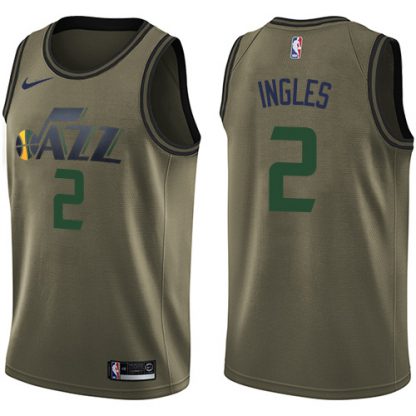Nike Utah Jazz #2 Joe Ingles Green Salute to Service Youth NBA Swingman Jersey
