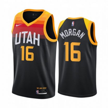 Nike Utah Jazz #16 Juwan Morgan Black Youth NBA Swingman 2020-21 City Edition Jersey