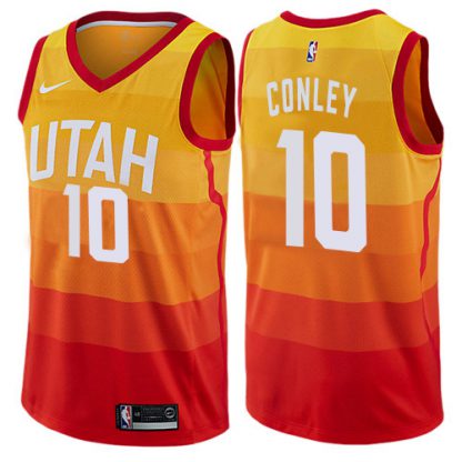 Nike Utah Jazz #10 Mike Conley Orange NBA Swingman City Edition Jersey
