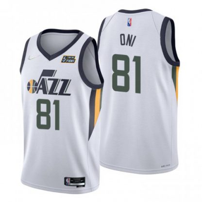 Nike Utah Jazz #81 Miye Oni White Men's 2021-22 NBA 75th Anniversary Diamond Swingman Jersey - Association Edition