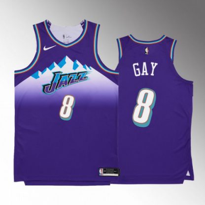 Utah Utah Jazz #8 Rudy Gay Men's Purple Nike NBA 2022-23 Classic Edition Jersey