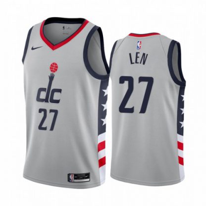 Nike Washington Wizards #27 Alex Len Gray NBA Swingman 2020-21 City Edition Jersey