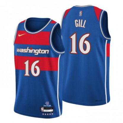 Washington Washington Wizards #16 Anthony Gill Men's Nike Blue 2021/22 Swingman NBA Jersey - City Edition
