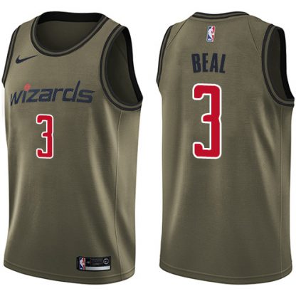 Nike Washington Wizards #3 Bradley Beal Green Salute to Service Youth NBA Swingman Jersey