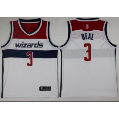 Nike Washington Wizards #3 Bradley Beal White Association Edition NBA Swingman Jersey