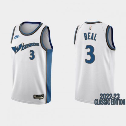 Washington Washington Wizards #3 Bradley Beal White Men's Nike NBA 2022-23 Classic Edition Jersey