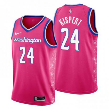 Nike Washington Wizards #24 Corey Kispert Men's 2022-23 City Edition NBA Jersey - Cherry Blossom Pink