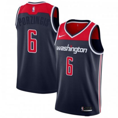 Nike Washington Wizards #6 Kristaps Porzingis Navy Blue NBA Swingman Statement Edition Jersey