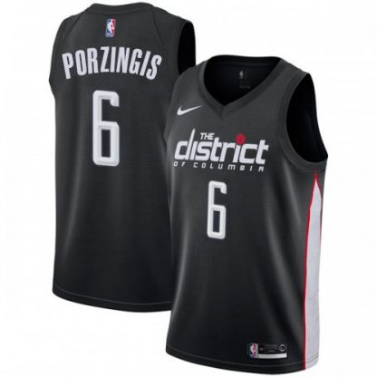 Nike Washington Wizards #6 Kristaps Porzingis Black Women's NBA Swingman City Edition 2018/19 Jersey