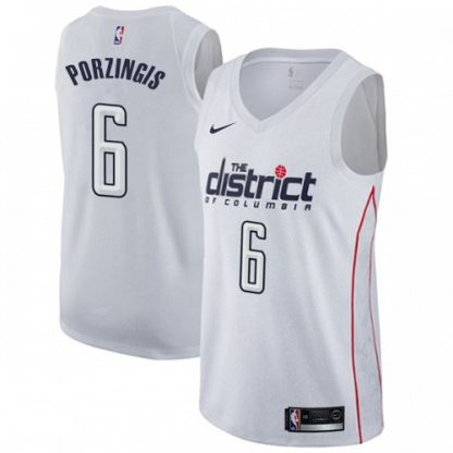 Nike Washington Wizards #6 Kristaps Porzingis White Women's NBA Swingman City Edition Jersey