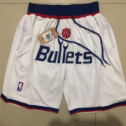 Washington Washington Wizards Just Don Hardwood Classics Swingman Shorts White