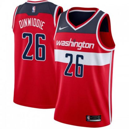 Nike Washington Wizards #26 Spencer Dinwiddie Red NBA Swingman Icon Edition Jersey