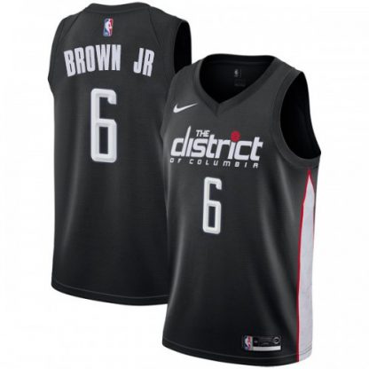 Nike Washington Wizards #6 Troy Brown Jr Black NBA Swingman City Edition 2018/19 Jersey