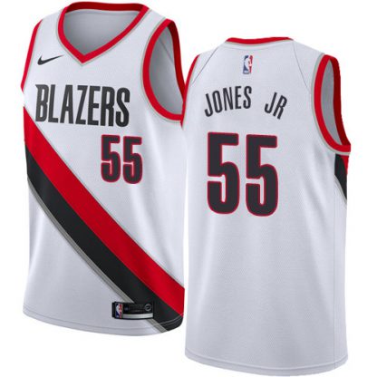 Nike Blazers #55 Derrick Jones Jr White Women's NBA Swingman Association Edition Jersey