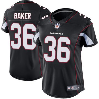 Nike Arizona Cardinals #36 Budda Baker Black Alternate Women's Stitched NFL Vapor Untouchable Limited Jersey