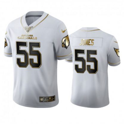 Arizona Arizona Cardinals #55 Chandler Jones Men's Nike White Golden Edition Vapor Limited NFL 100 Jersey