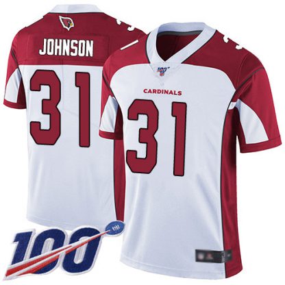 Nike Arizona Cardinals #31 David Johnson White Men's Stitched NFL 100th Season Vapor Limited Jersey