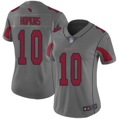 Nike Arizona Cardinals #10 DeAndre Hopkins Silver Women's Stitched NFL Limited Inverted Legend Jersey