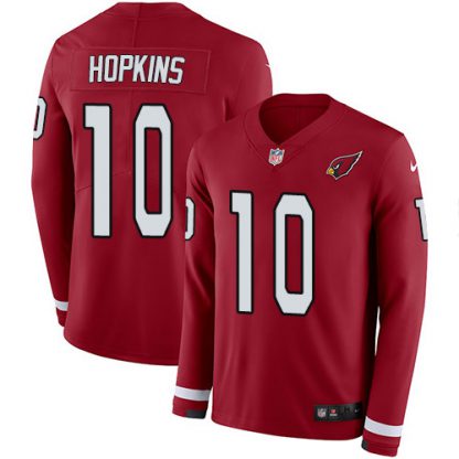 Nike Arizona Cardinals #10 DeAndre Hopkins Red Team Color Youth Stitched NFL Limited Therma Long Sleeve Jersey