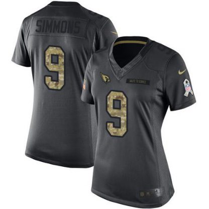 Nike Arizona Cardinals #9 Isaiah Simmons Black Women's Stitched NFL Limited 2016 Salute to Service Jersey