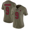 Nike Arizona Cardinals #9 Isaiah Simmons Olive Women's Stitched NFL Limited 2017 Salute To Service Jersey