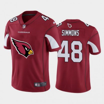 Arizona Arizona Cardinals #48 Isaiah Simmons Red Men's Nike Big Team Logo Vapor Limited NFL Jersey