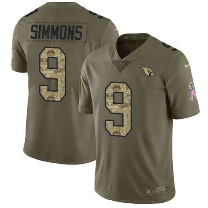 Nike Arizona Cardinals #9 Isaiah Simmons Olive/Camo Men's Stitched NFL Limited 2017 Salute To Service Jersey