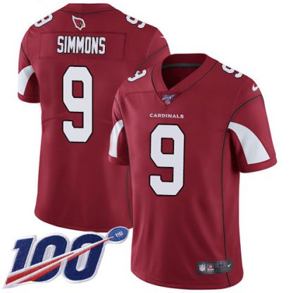 Nike Arizona Cardinals #9 Isaiah Simmons Red Team Color Men's Stitched NFL 100th Season Vapor Untouchable Limited Jersey