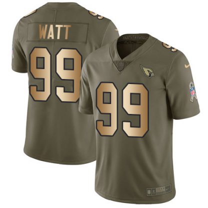 Nike Arizona Cardinals #99 J.J. Watt Olive/Gold Youth Stitched NFL Limited 2017 Salute To Service Jersey