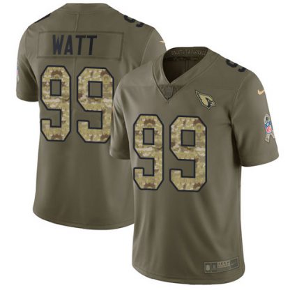 Nike Arizona Cardinals #99 J.J. Watt Olive/Camo Men's Stitched NFL Limited 2017 Salute To Service Jersey