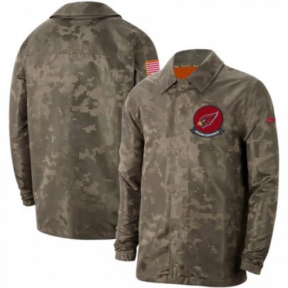 Men's Arizona Arizona Cardinals Nike Camo 2019 Salute to Service Sideline Full-Zip Lightweight Jacket