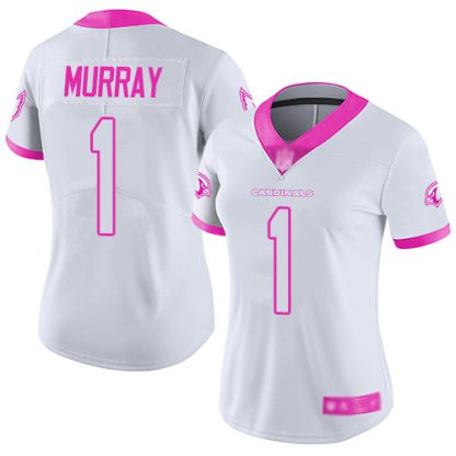 Nike Arizona Cardinals #1 Kyler Murray White/Pink Women's Stitched NFL Limited Rush Fashion Jersey