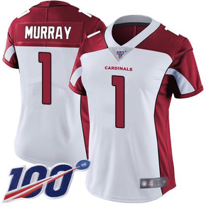 Nike Arizona Cardinals #1 Kyler Murray White Women's Stitched NFL 100th Season Vapor Limited Jersey
