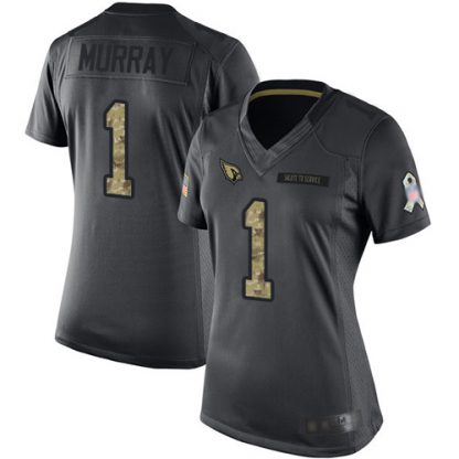 Nike Arizona Cardinals #1 Kyler Murray Black Women's Stitched NFL Limited 2016 Salute to Service Jersey