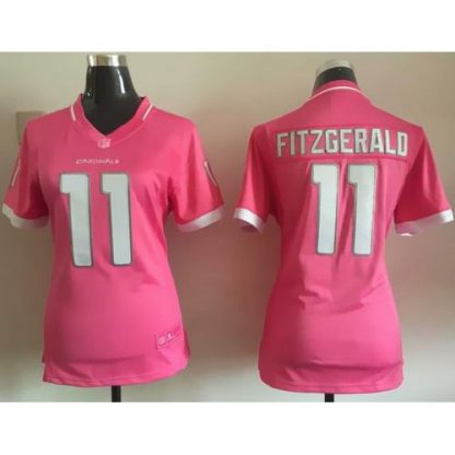 Nike Arizona Cardinals #11 Larry Fitzgerald Pink Women's Stitched NFL Elite Bubble Gum Jersey