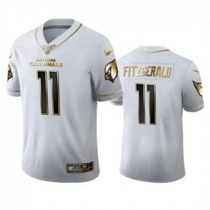 Arizona Arizona Cardinals #11 Larry Fitzgerald Men's Nike White Golden Edition Vapor Limited NFL 100 Jersey