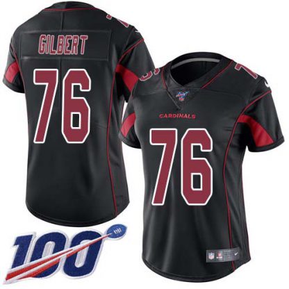 Nike Arizona Cardinals #76 Marcus Gilbert Black Women's Stitched NFL Limited Rush 100th Season Jersey