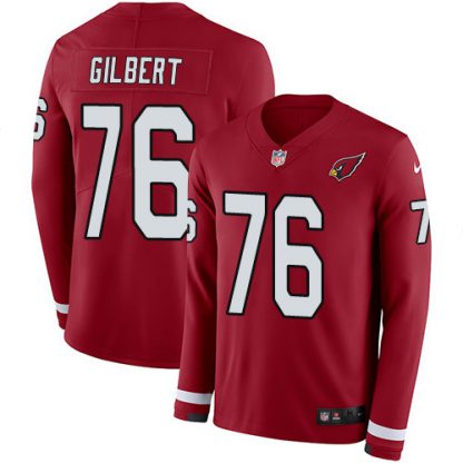 Nike Arizona Cardinals #76 Marcus Gilbert Red Team Color Men's Stitched NFL Limited Therma Long Sleeve Jersey