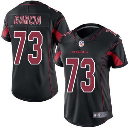 Nike Arizona Cardinals #73 Max Garcia Black Women's Stitched NFL Limited Rush Jersey