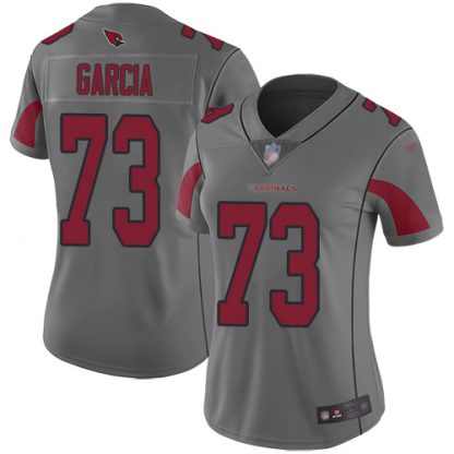 Nike Arizona Cardinals #73 Max Garcia Silver Women's Stitched NFL Limited Inverted Legend Jersey