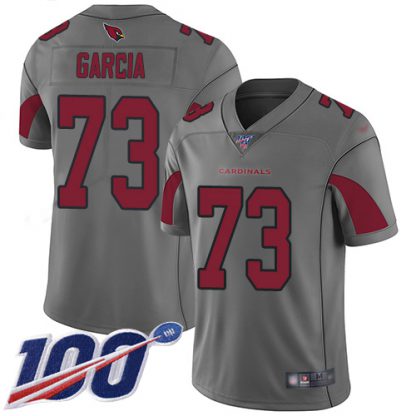 Nike Arizona Cardinals #73 Max Garcia Silver Youth Stitched NFL Limited Inverted Legend 100th Season Jersey