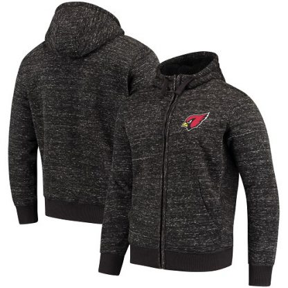 Men's Arizona Arizona Cardinals G-III Sports by Carl Banks Heathered Black Discovery Sherpa Full-Zip Jacket