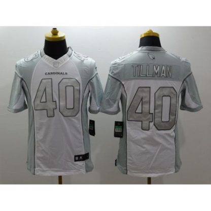 Nike Arizona Cardinals #40 Pat Tillman White Men's Stitched NFL Limited Platinum Jersey