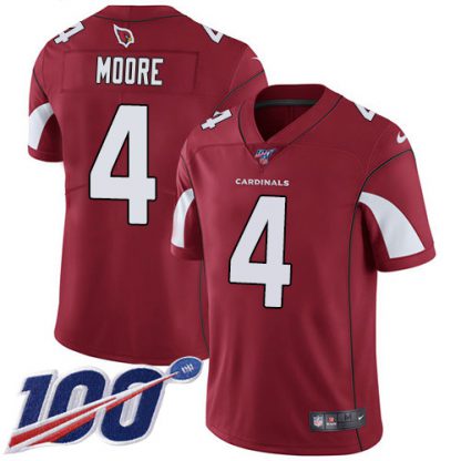 Nike Arizona Cardinals #4 Rondale Moore Red Team Color Youth Stitched NFL 100th Season Vapor Untouchable Limited Jersey