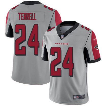Nike Atlanta Falcons #24 A.J. Terrell Silver Men's Stitched NFL Limited Inverted Legend Jersey