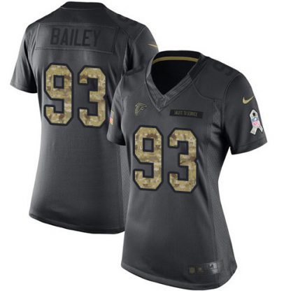 Nike Atlanta Falcons #93 Allen Bailey Black Women's Stitched NFL Limited 2016 Salute to Service Jersey