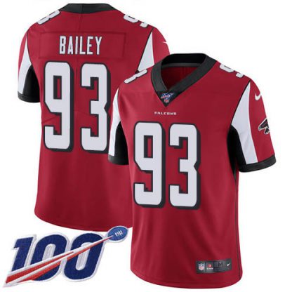 Nike Atlanta Falcons #93 Allen Bailey Red Team Color Men's Stitched NFL 100th Season Vapor Untouchable Limited Jersey